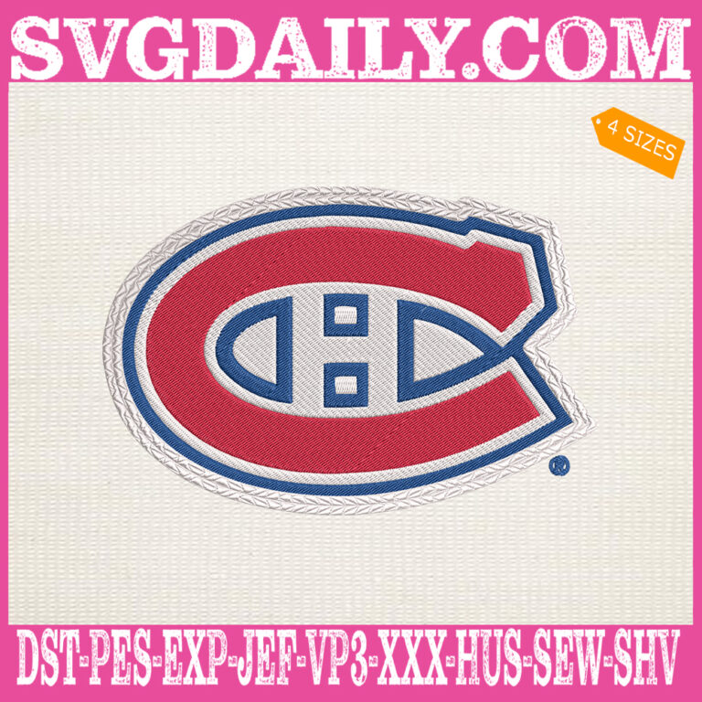 Montreal Canadiens Embroidery Files, Sport Team Embroidery Machine, NHL Embroidery Design