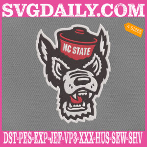 NC State Wolfpack Embroidery Machine, Football Team Embroidery Files, NCAAF Embroidery Design, Embroidery Design Instant Download