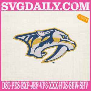 Nashville Predators Embroidery Files, Sport Team Embroidery Machine, NHL Embroidery Design, Embroidery Design Instant Download