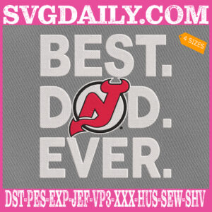 New Jersey Devils Embroidery Files, Best Dad Ever Embroidery Machine, NHL Sport Embroidery Design, Embroidery Design Instant Download
