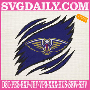 New Orleans Pelicans Embroidery Design, Pelicans Embroidery Design, Basketball Embroidery Design, NBA Embroidery Design, Sport Embroidery Design