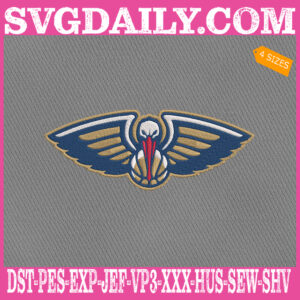 New Orleans Pelicans Embroidery Machine, Basketball Team Embroidery Files, NBA Embroidery Design, Embroidery Design Instant Download
