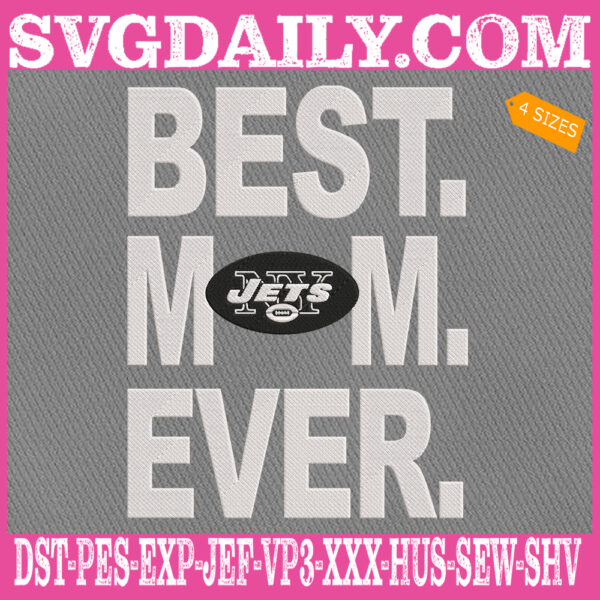 New York Jets Embroidery Files, Best Mom Ever Embroidery Design, NFL Sport Machine Embroidery Pattern, Embroidery Design Instant Download