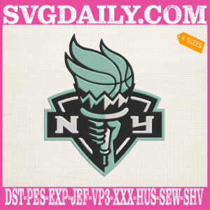 New York Liberty Embroidery Files, Women's Basketball Team Embroidery Machine, WNBA Embroidery Design Instant Download