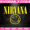 Nirvana Svg, Nirvana Smiley Svg, Nirvana Logo Face Svg, Nirvana Rock Band Svg, Nirvana Logo Svg, 90s Rock Band Svg, Instant Download