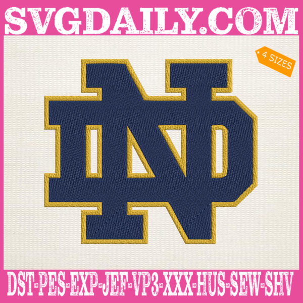Notre Dame Fighting Irish Embroidery Machine, Football Team Embroidery Files, NCAAF Embroidery Design, Embroidery Design Instant Download