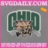 Ohio Bobcats Embroidery Machine, Football Team Embroidery Files, NCAAF Embroidery Design, Embroidery Design Instant Download