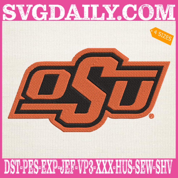 Oklahoma State Cowboys Embroidery Machine, Football Team Embroidery Files, NCAAF Embroidery Design, Embroidery Design Instant Download