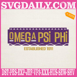 Omega Psi Phi Embroidery Files, Established 1911 Embroidery Machine, Omega Psi Phi 1911 Embroidery Design, Instant Download