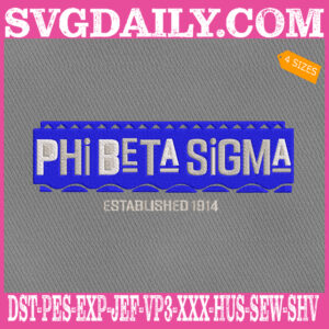 Phi Beta Sigma Embroidery Files, Established 1914 Embroidery Machine, HBCU Logo Embroidery Design, Instant Download