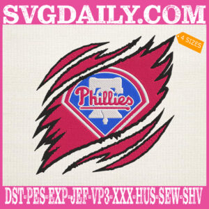 Philadelphia Phillies Embroidery Design, Phillies Embroidery Design, Baseball Embroidery Design, MLB Embroidery Design, Embroidery Design