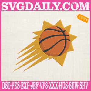 Phoenix Suns Embroidery Machine, Basketball Team Embroidery Files, NBA Embroidery Design, Embroidery Design Instant Download