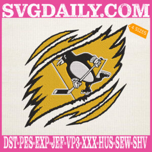 Pittsburgh Penguins Embroidery Design, Penguins Embroidery Design, Hockey Embroidery Design, NHL Embroidery Design, Embroidery Design