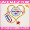 Pittsburgh Steelers Heart Stethoscope Embroidery Files, Football Teams Embroidery Design, NFL Embroidery Machine, Nurse Sport Machine Embroidery Pattern