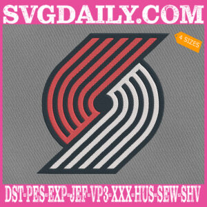 Portland Trail Blazers Embroidery Machine, Basketball Team Embroidery Files, NBA Embroidery Design, Embroidery Design Instant Download