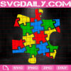 Puzzle Piece Svg, Autism Svg, Autism Awareness Svg, Autism Puzzle Svg, Color Puzzle Svg, Autism Month Gift Svg, Digital Download