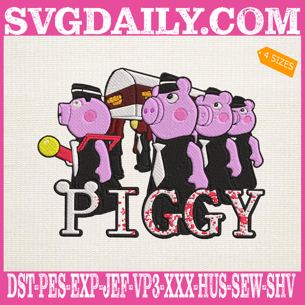 Roblox Piggy Embroidery Design Roblox Embroidery Design Piggy