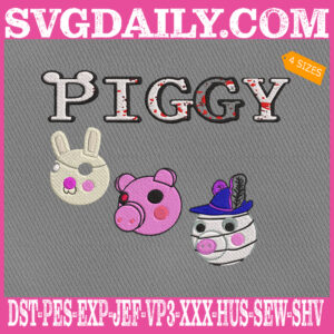 Roblox Piggy Embroidery Files, Roblox Embroidery Design, Piggy Embroidery Design, Halloween Embroidery Design, Embroidery Design