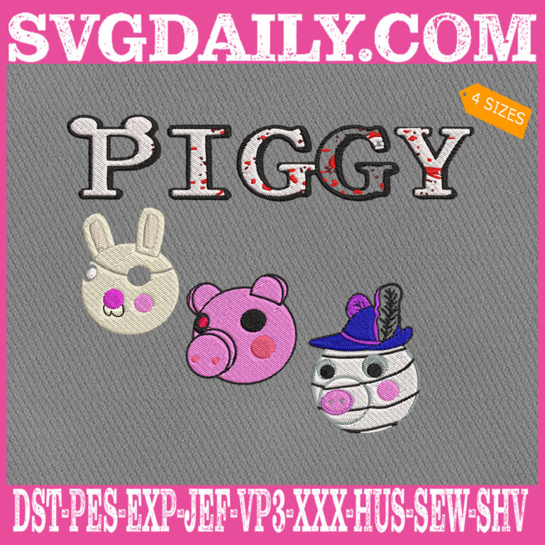 Roblox Piggy Embroidery Design Roblox Embroidery Design Piggy