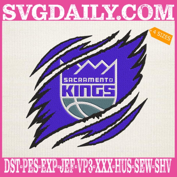 Sacramento Kings Embroidery Design, Kings Embroidery Design, Basketball Embroidery Design, NBA Embroidery Design, Sport Embroidery Design