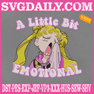 Sailor Moon A Little Bit Emotional Embroidery Design, Sailor Moon Embroidery Design, Tsukino Usagi Embroidery Design