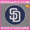 San Diego Padres Logo Embroidery Machine, Baseball Logo Embroidery Files, MLB Sport Embroidery Design, Embroidery Design Instant Download