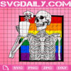Skull Coffee Drinking LGBT Svg, Skull LGBT Svg, Coffee Svg, Drinking Coffee Svg, Coffee Skull Svg, Svg Png Dxf Eps Instant Download