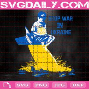 Stop War In Ukraine Svg, Pray For Ukraine Svg, Praying Child Svg, Stand With Ukraine Svg, Little Boy Sitting On Bomb Svg, Stop War Svg, Instant Download