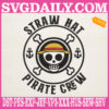 Straw Hat Pirate Crew One Piece Logo Embroidery Design, Straw Hat Pirate Crew Embroidery Design, One Piece Logo Embroidery Design, Embroidery Design