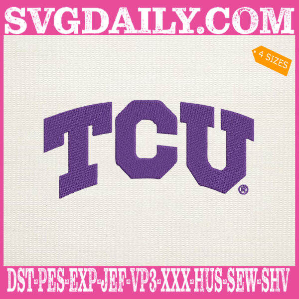 TCU Horned Frogs Embroidery Machine, Football Team Embroidery Files, NCAAF Embroidery Design, Embroidery Design Instant Download