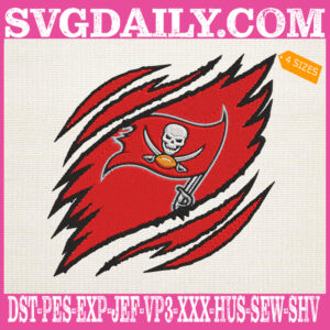 Tampa Bay Buccaneers Embroidery Design, Buccaneers Embroidery Design, Football Embroidery Design, NFL Embroidery Design, Embroidery Design