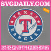 Texas Rangers Logo Embroidery Machine, Baseball Logo Embroidery Files, MLB Sport Embroidery Design, Embroidery Design Instant Download