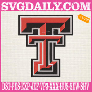 Texas Tech Red Raiders Embroidery Machine, Football Team Embroidery Files, NCAAF Embroidery Design, Embroidery Design Instant Download