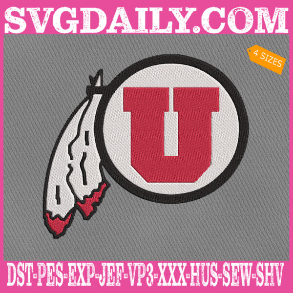 Utah Utes Embroidery Machine, Football Team Embroidery Files, NCAAF Embroidery Design, Embroidery Design Instant Download