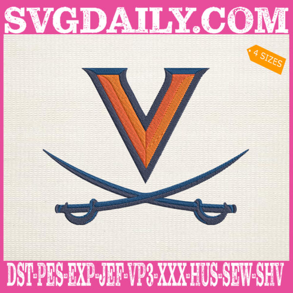 Virginia Cavaliers Embroidery Machine, Football Team Embroidery Files, NCAAF Embroidery Design, Embroidery Design Instant Download