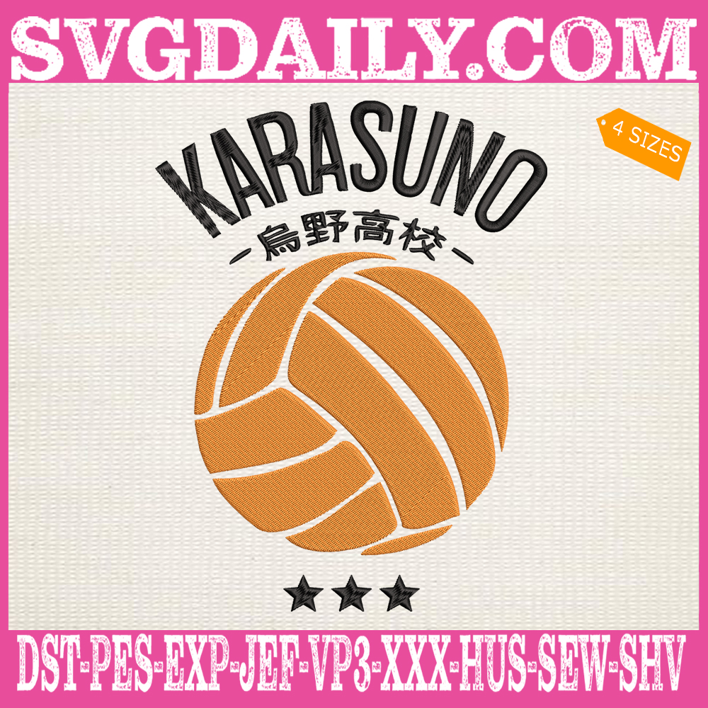 Volleyball Haikyuu Logo Embroidery Design Team Karasuno Logo Embroidery Design Karasuno Logo Embroidery Design Volleyball Logo Embroidery Design