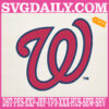 Washington Nationals Logo Embroidery Machine, Baseball Logo Embroidery Files, MLB Sport Embroidery Design, Embroidery Design Instant Download