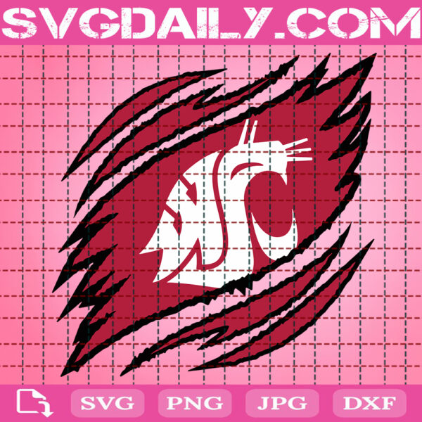 Washington State Cougars Claws Svg, Football Svg, Football Team Svg, NCAAF Svg, NCAAF Logo Svg, Sport Svg, Instant Download