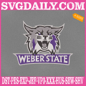 Weber State Wildcats Embroidery Files, Sport Team Embroidery Machine, NCAAM Embroidery Design, Embroidery Design Instant Download