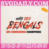 Who Dey Bengals AFC Conference Champions Embroidery Files, Super Bowl Embroidery Machine, Bengals Who Dey Embroidery Design