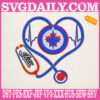 Winnipeg Jets Heart Stethoscope Embroidery Files, Hockey Teams Embroidery Design, NHL Embroidery Machine, Nurse Sport Machine Embroidery Pattern