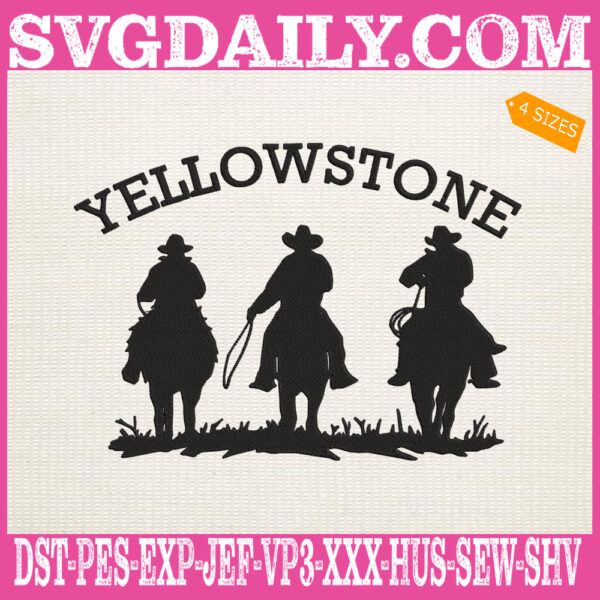 Yellowstone Embroidery Files, Dutton Ranch Embroidery Design, Yellowstone Cowboy Embroidery Machine, Horse Riding Machine Embroidery Pattern