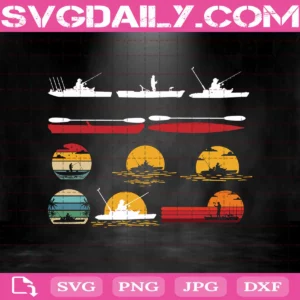 11 Bundle Fishing Kayak Svg, Fishing Kayak Svg, Kayak Fishing Svg, Kayak Svg, Fishing Svg, Svg Png Dxf Eps AI Instant Download