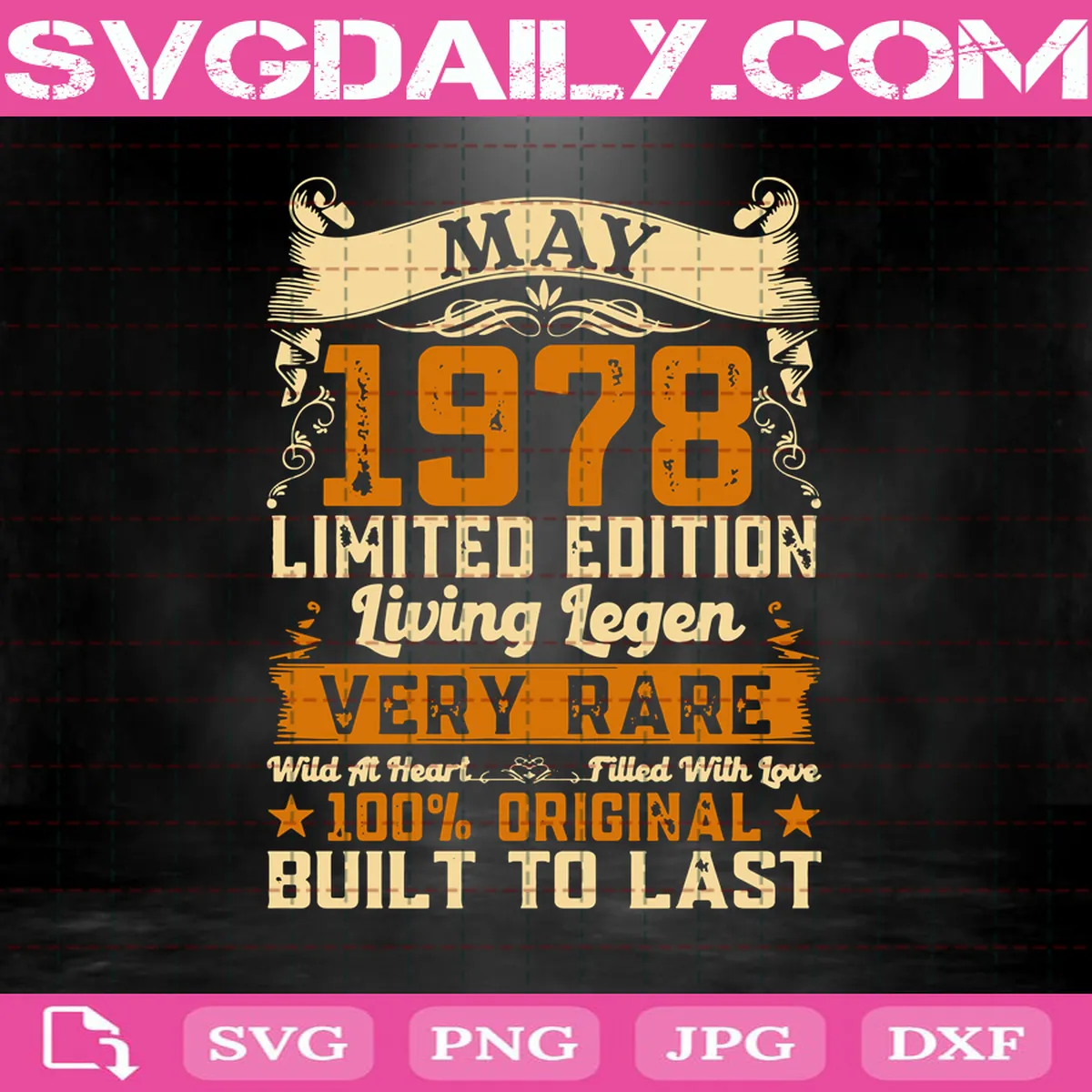 43rd Birthday Gift 43 Year Old Retro Vintage May 1978 Svg, 43rd Birthday Svg, May 1978 Svg, May Birthday Svg