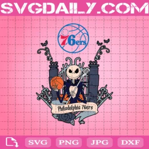 76ers Jack Skellington Svg, Philadelphia 76ers Svg, NBA Svg, Sport Svg, Basketball Svg, Christmas Svg
