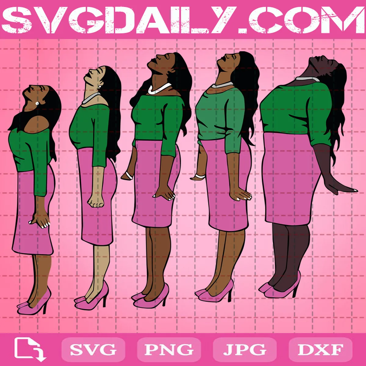 Aka Girls Svg, Aka Girl Gang Svg, Sorority Svg, Sorority Girl Svg, Alpha Kappa Alpha Svg, Svg Png Dxf Eps AI Instant Download