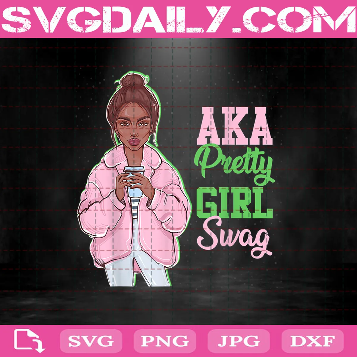 Aka Pretty Girl Swag Svg, Pretty Girl Svg, Sorority Girl Svg, Pretty Girl Alpha Kappa Alpha Svg, Svg Png Dxf Eps AI Instant Download