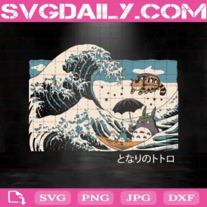 Great Wave Off Kanagawa Totoro Svg, Anime Svg, Anime Design Svg, Anime Gift Svg, Love Anime Svg, Anime Manga Svg, Manga Svg, Japanese Svg, Cartoon Svg