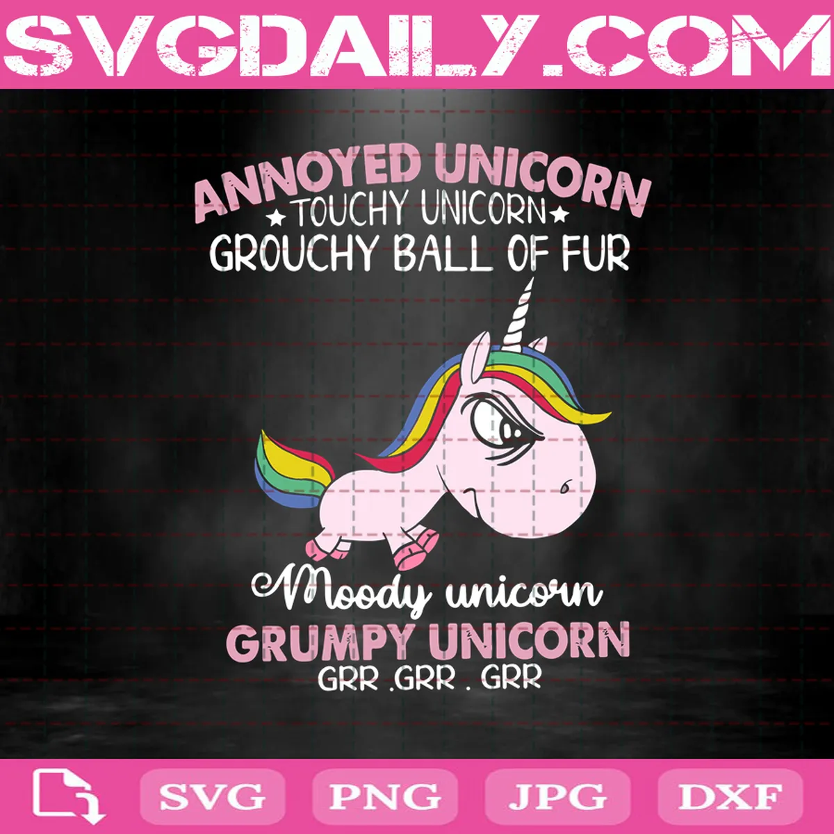 Annoyed Unicorn Touchy Unicorn Grouchy Ball Of Fur Moody Unicorn Grumpy Unicorn Svg, Unicorn Grumpy Svg, Unicorn Svg, Unicorn Funny Svg, Annoyed Unicorn Svg