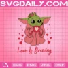 Baby Yoda Love Is Brewing Happy Valentine Svg, Love Is Brewing Svg, Baby Yoda Svg, Happy Valentine’s Day Svg